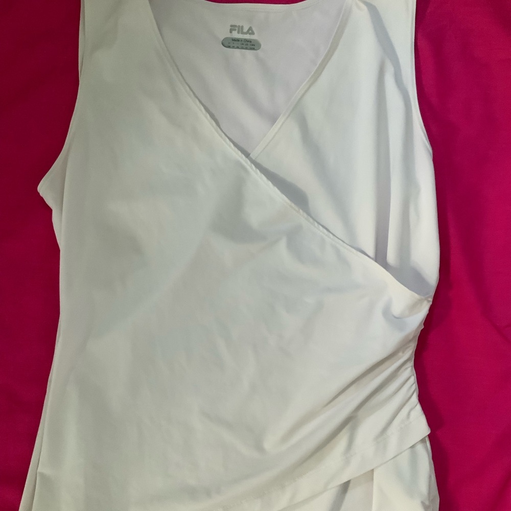 Fila White Sleeveless Top